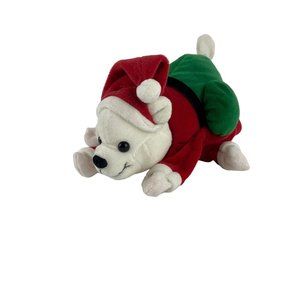 Plush Creations Polar Bear Hand Puppet Christmas Santa Costume Stuffed Toy